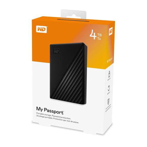 WD My Passport 4TB USB 3.2 (Gen 1 Type-A) 2.5" Portable External Hard Drive - Black — vista 6