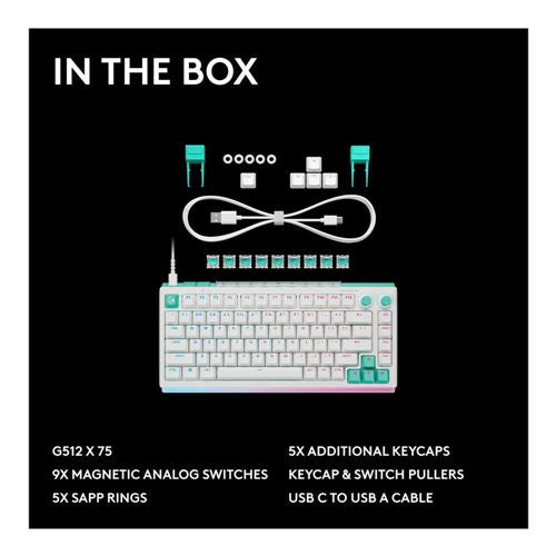 Logitech G G512 X 75 Dual Swap TMR Analog Mechanical Gaming Keyboard - Black — vista 6