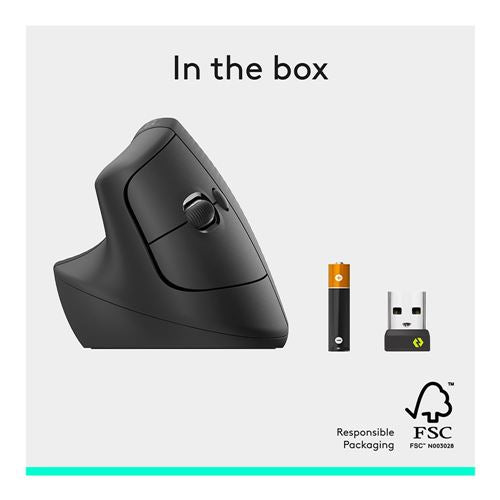 Logitech Lift Vertical Ergonomic Wireless Mouse - Graphite
 Left Handed — vista 7