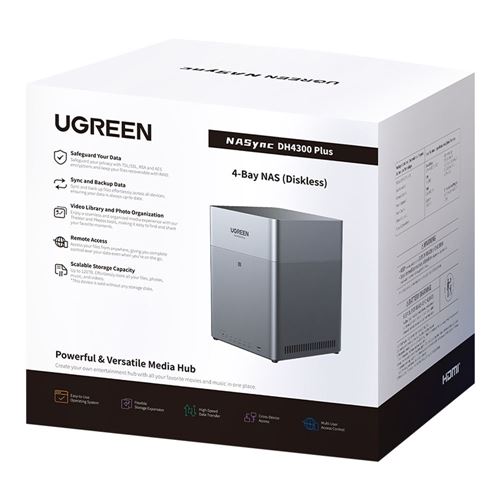 UGreen NASync DH4300 Plus Storage Hub 4-Bay Diskless NAS with HDMI Cable — vista 7