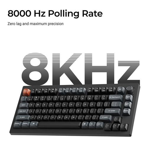 Keychron V1 Ultra 8K Wireless Mechanical Keyboard, Banana Silk POM Switch- Black — vista 7