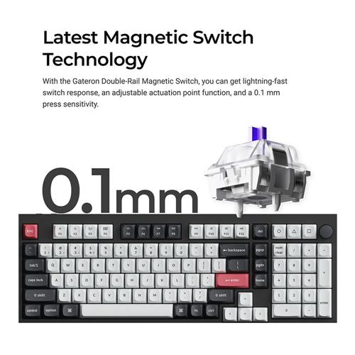 Keychron Q5 HE Gaming Keyboard Swappable RGB Backlight Nebula Switch Knob Version - Black — vista 7