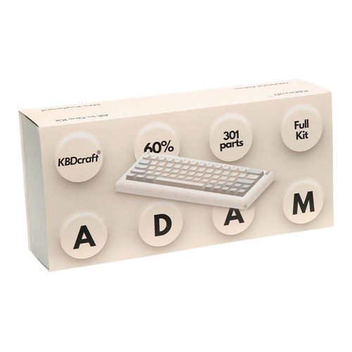 KBDcraft 01 Adam 60% Brick-Built Wired Keyboard - Full Kit (White) — vista 7