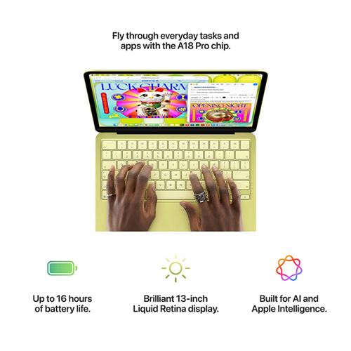 Laptop Apple MacBook Neo 13 MHFG4LL/A Pantalla 13" - A18 Pro - 8GB Memoria - 512GB SSD - 5-Core GPU  — vista 7