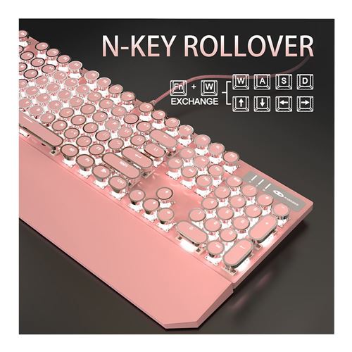 MageGee MK-STORM RGB Mechanical Gaming Keyboard - Pink — vista 7