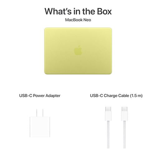 Apple MacBook Neo 13" MHFE4LL/A (Early 2026) Laptop Computer - Citrus
 Apple A18 Pro 6-Cor — vista 8