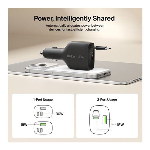 Belkin 30W CAR RETRACTABLE C/A — vista 8