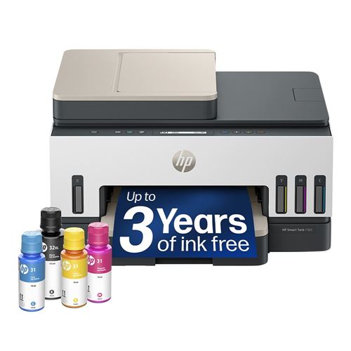 Impresora Multifuncional HP Smart Tank 7303 Tinta Continua Wi-Fi Ethernet Dúplex con ADF — vista frontal
