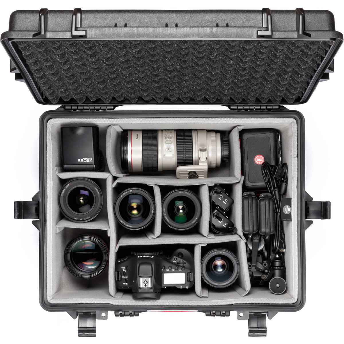 Inserto Divisor HPRC Second Skin y Kit para HPRC2600W Series con ruedas - vista trasera