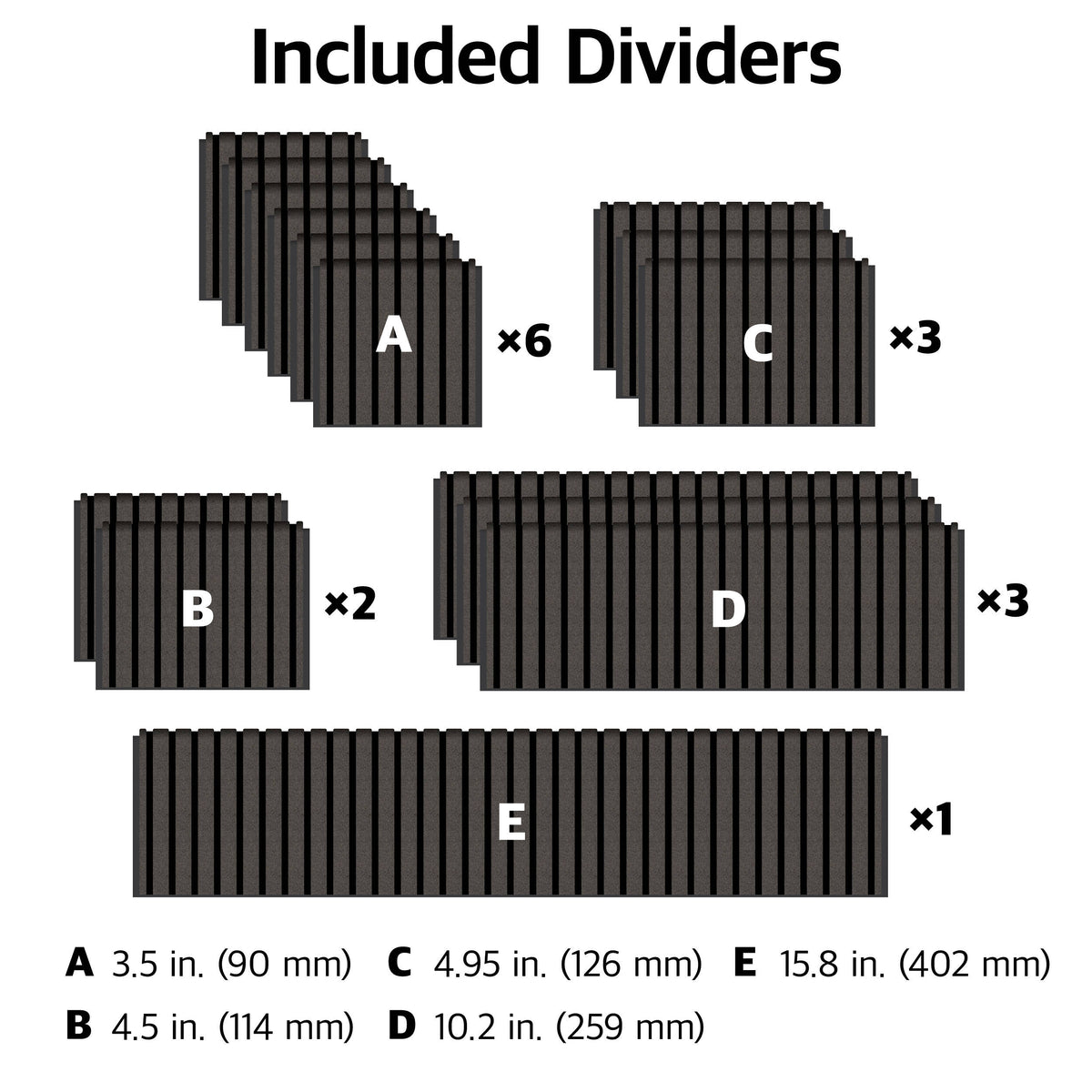 Inserto Divisor Ruggard Adjustable Hard para Pelican 1500 - detalle