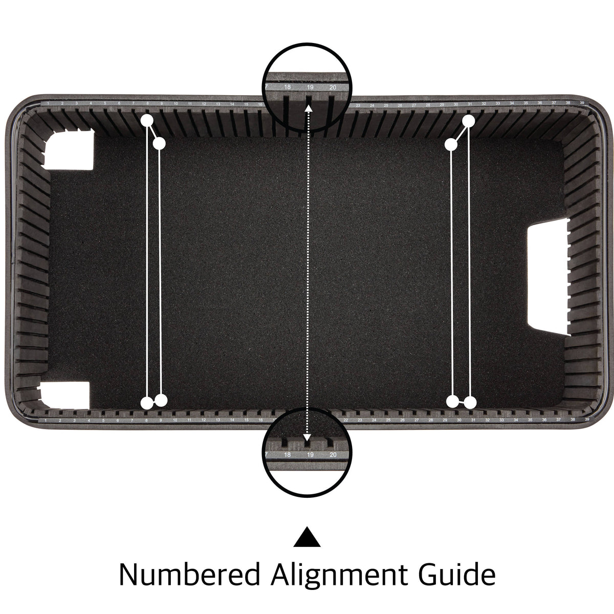 Inserto Divisor Ruggard Adjustable Hard para Pelican 1510 - puertos y conexiones