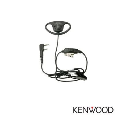 Micrófono de solapa con audífono y montaje Kenwood KHS27A