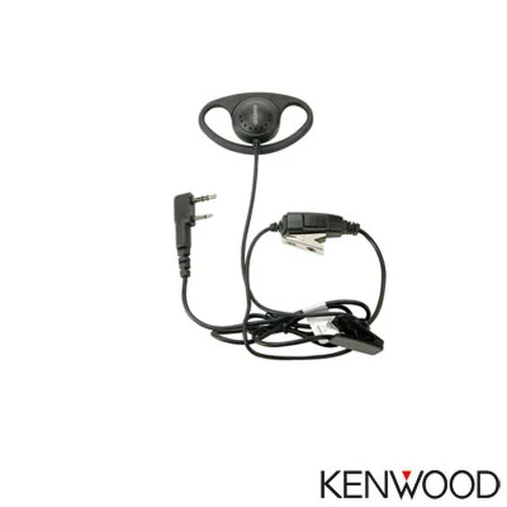 Micrófono de solapa con audífono y montaje Kenwood KHS27A