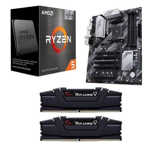 Kit para PC: Procesador AMD Ryzen 5 5600X3D 6 Núcleos 3.30GHz 96MB Caché + Tarjeta Madre — vista frontal