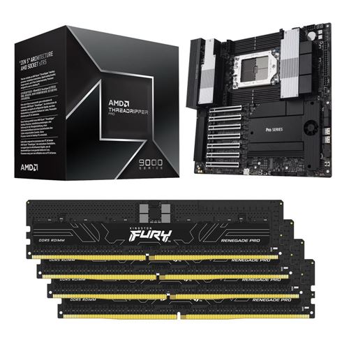 Kit para PC: Procesador AMD Ryzen Threadripper PRO 9965WX 24 Núcleos 4.20GHz 128MB Caché — vista frontal