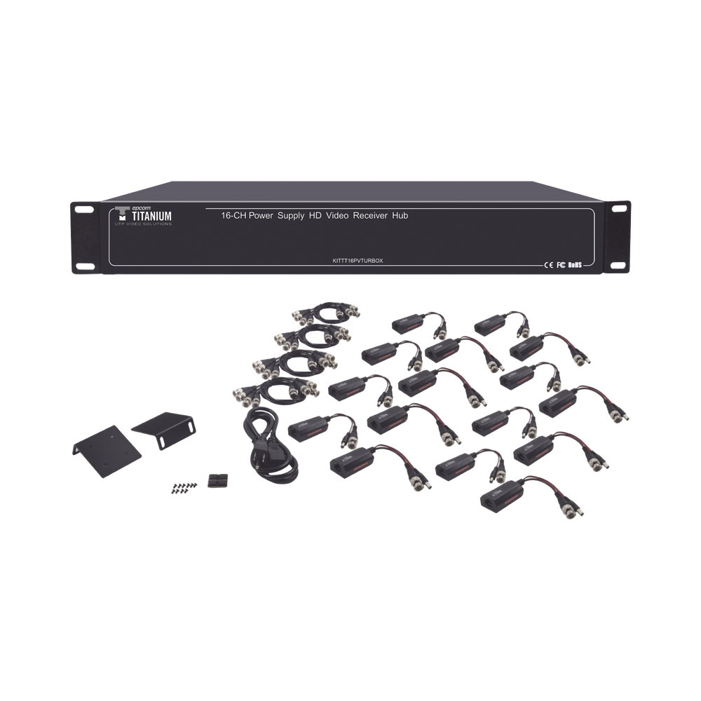 Kit de TRANSCEPTOR ACTIVO DE 16 Canales Epcom Titanium KITTT16PVTURBOX 150 m