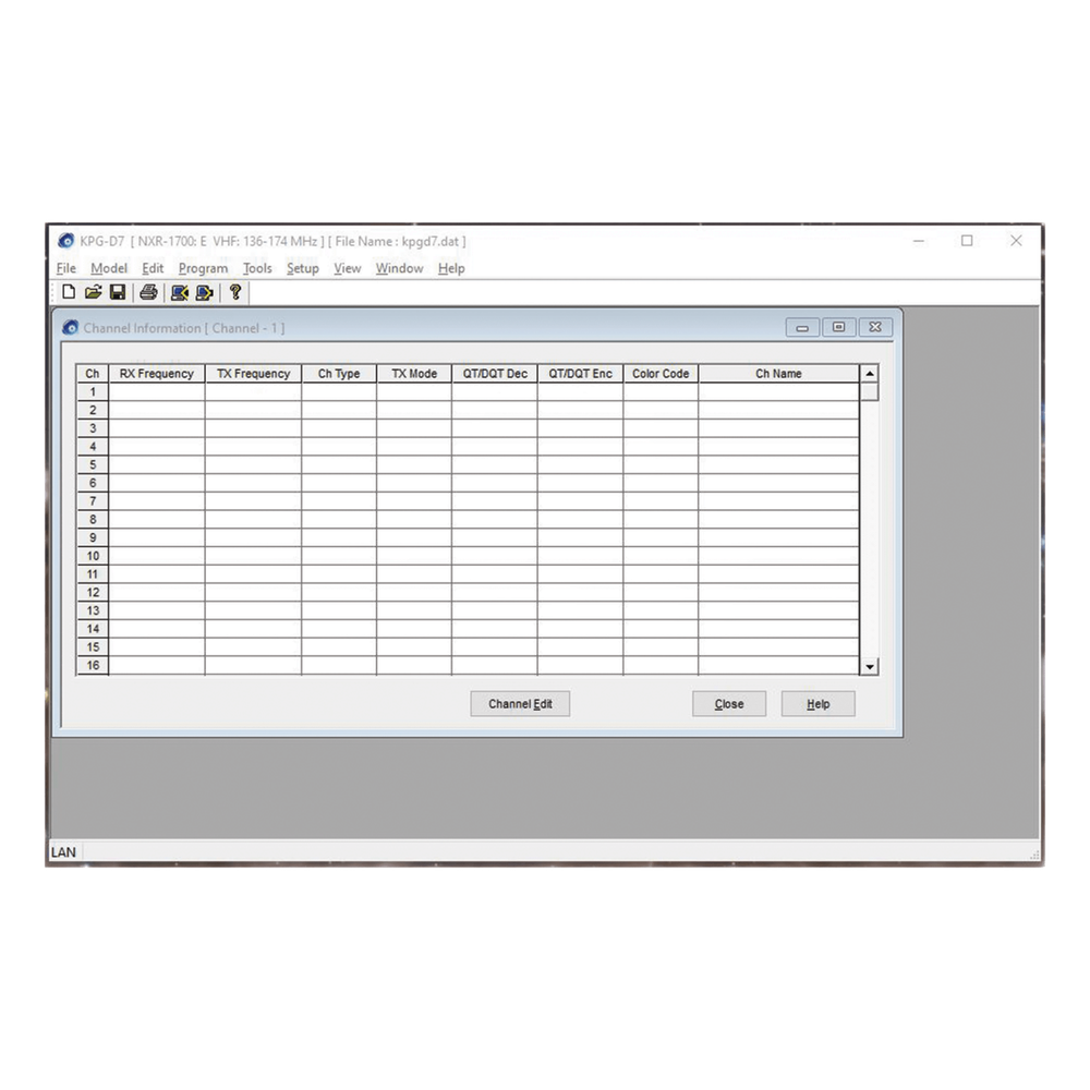 Software de programación Kenwood KPG-D7E
