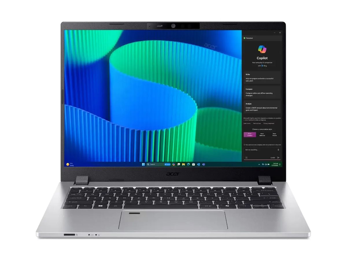 Laptop Acer TravelMate P2 14 TMP214-56-52BY, Intel Core 5 120U 10 Núcleos, 16GB, 512 GB SSD - - vista 1