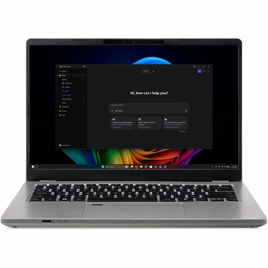 Laptop Acer TravelMate P4 14 AI TMP414-56-54N2, Intel Core Ultra 6 Núcleos, 16GB, 512 GB - vista 1