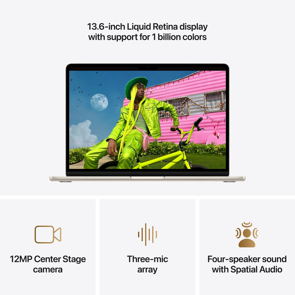 Laptop Apple MacBook Air 13", Apple M5, 16GB, 512 GB SSD - vista 3