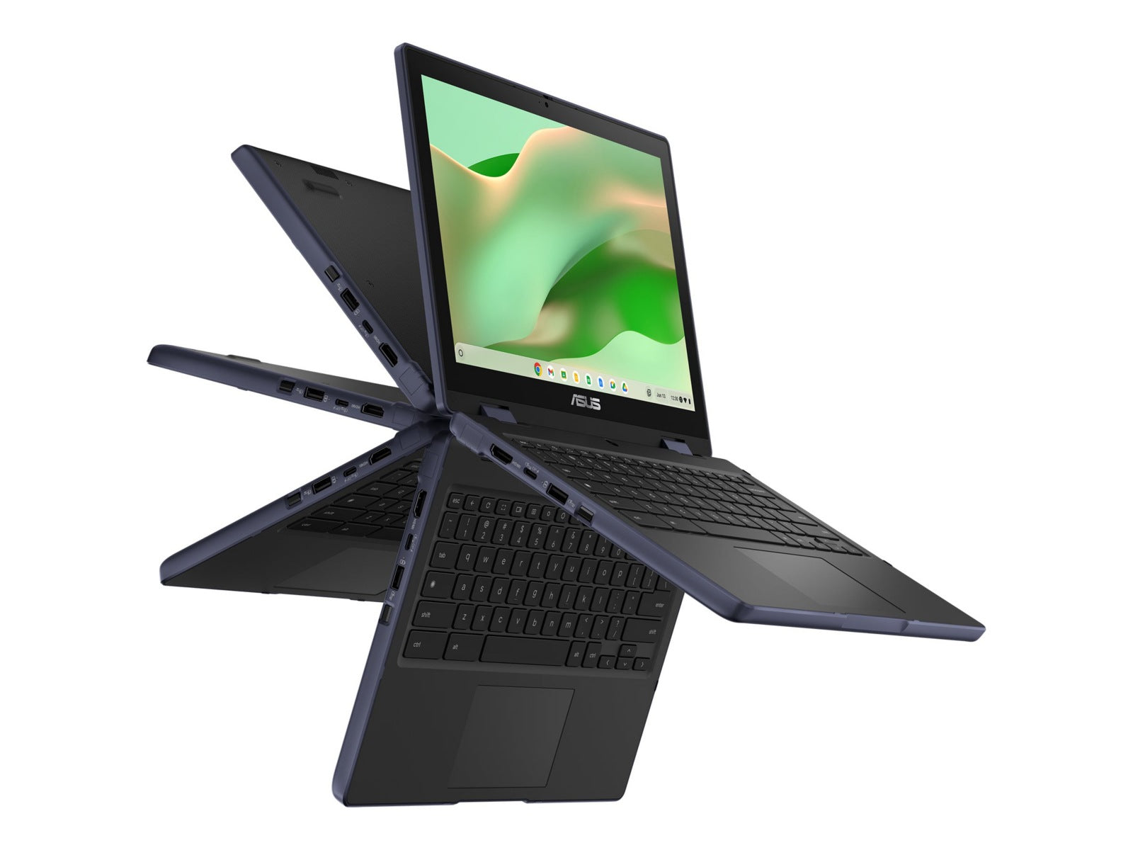 Laptop ASUS Chromebook CR12 Flip CR1204FTA-YZ84T, Intel N-Series N150 4 Núcleos, 8GB DDR5, 64 GB, Intel Graphi - vista 1