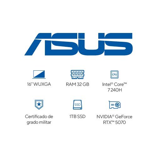 Laptop ASUS Vivobook V16 V3607VP, Intel Core 7 240H, 32 GB RAM, 1 TB SSD - imagen 2