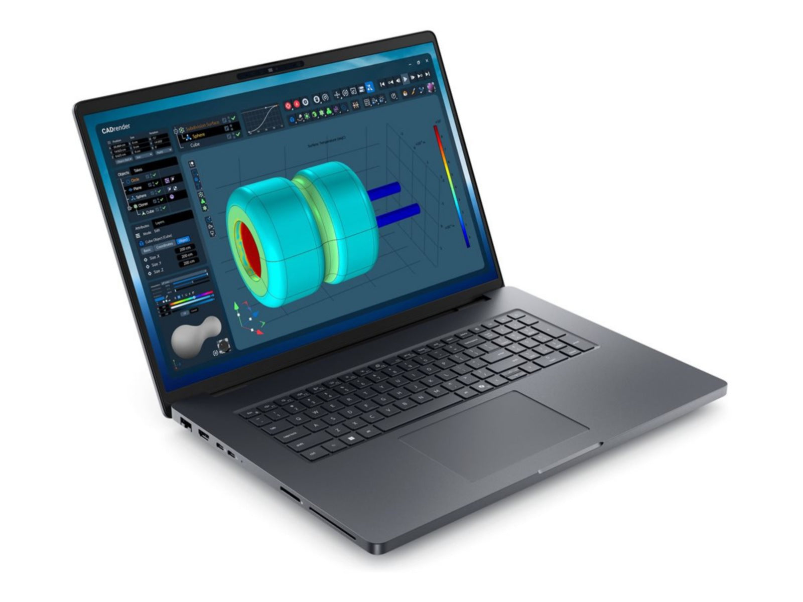 Laptop Dell Pro Max 18 Plus MB18250, Intel Core Ultra 7 - 20 Núcleos, 32GB DDR5, 512 GB SSD, RTX PRO - vista 3