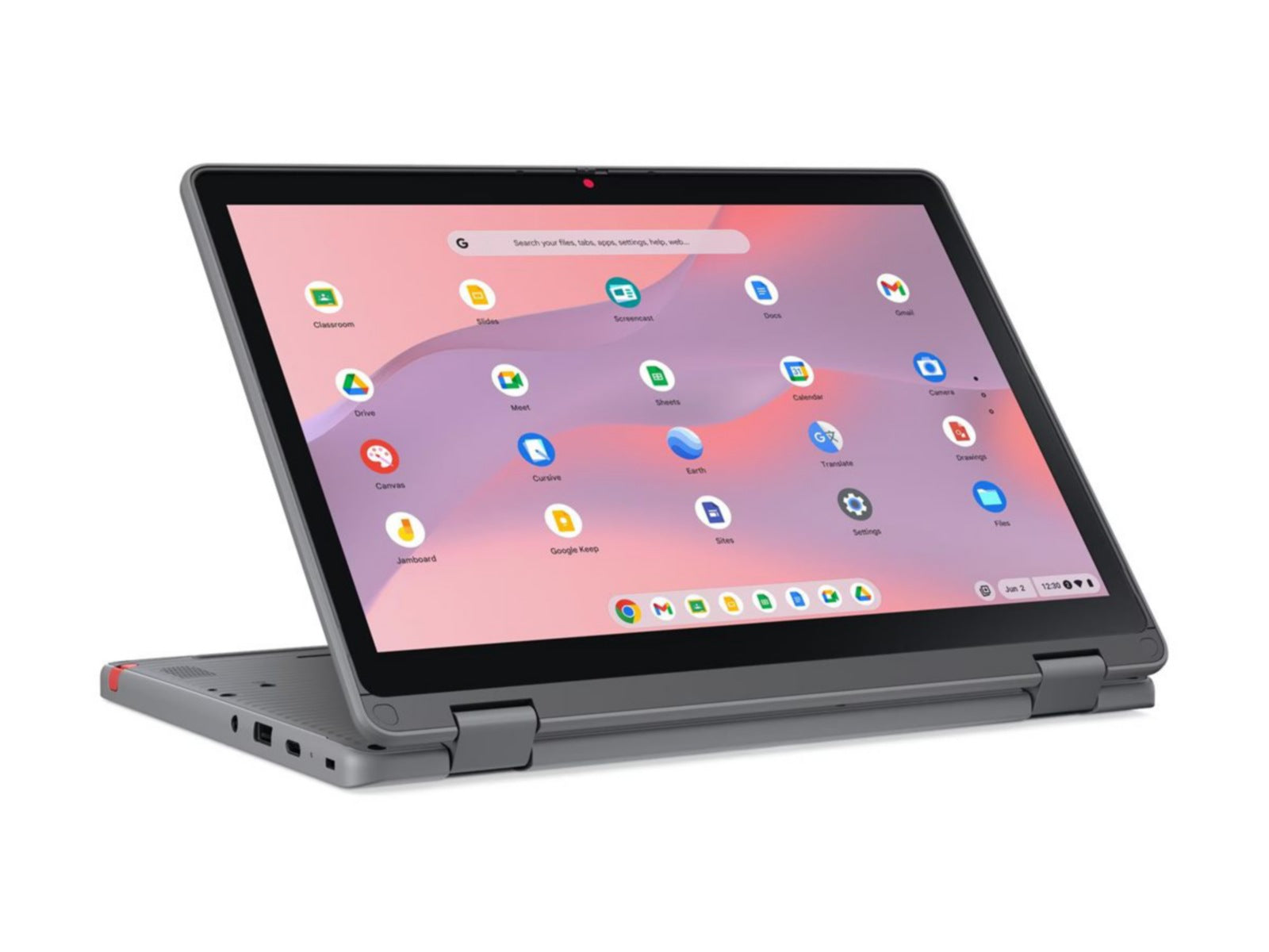 Laptop Lenovo Chrome 500e 2in1 G5 M89 83TA, MediaTek Kompanio 540 8 Núcleos, 4GB DDR5, 64 GB, ARM Mali-G52 2EE - vista 2