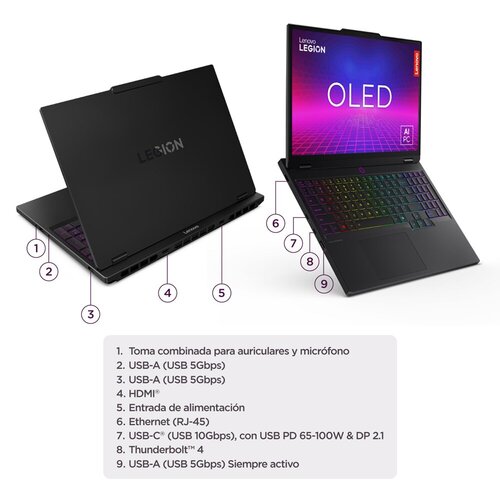 Laptop Lenovo Gamer “ Legion 5 15AHP10” AMD Ryzen 7 260 (8C / 16T, 3.8 / 5.1GHz, 8MB L2 / 16MB L3, AMD Ryzen 7 - imagen 3