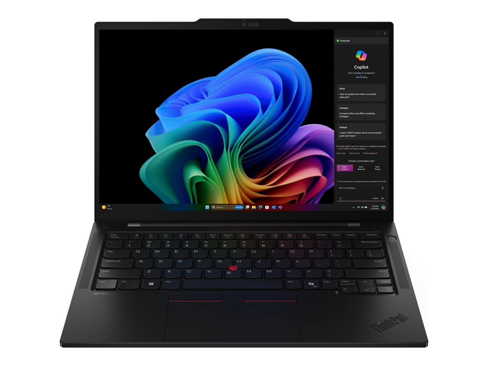 Laptop Lenovo ThinkPad T14s Gen 6 21N1, Qualcomm Snapdragon X Elite X1E-78-100 12 Núcleos, 32GB DDR5, 1 TB SSD - vista 3