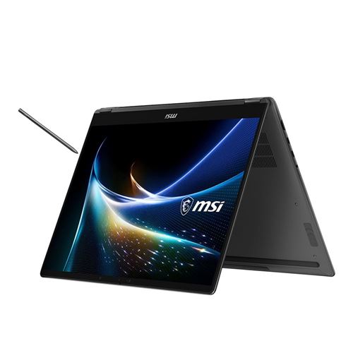 Laptop MSI Prestige N16 Flip AI+ 16 — vista en diagonal