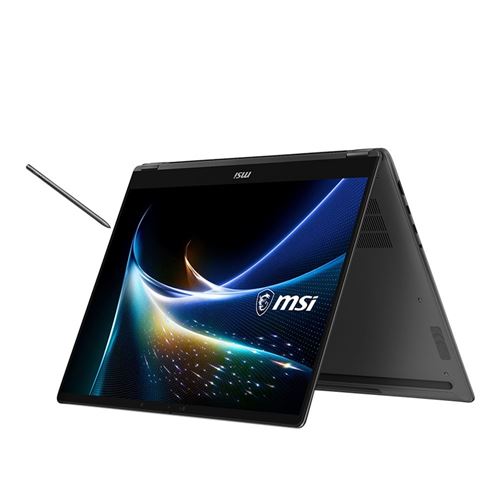 Laptop MSI Prestige N16 Flip AI+ 16 — vista posterior