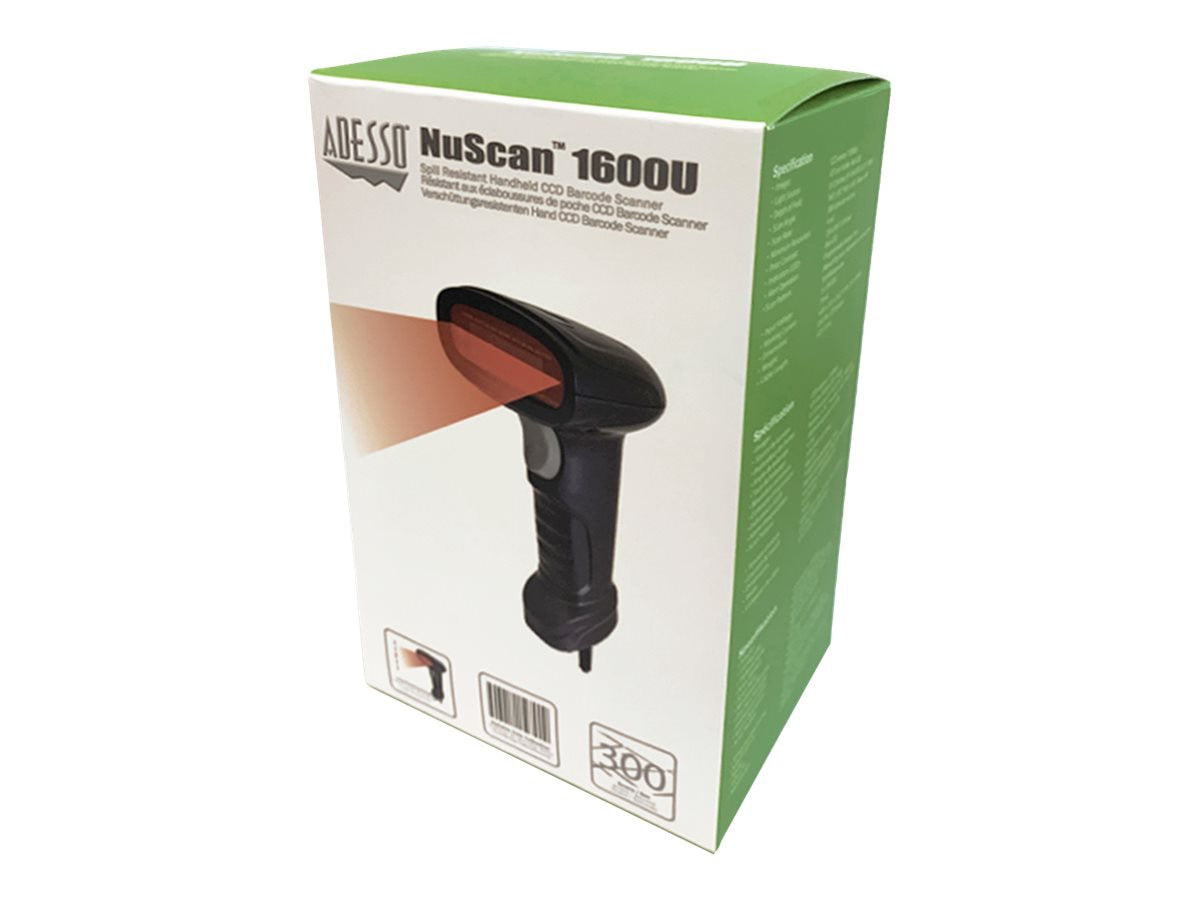 Lector de Código de Barras Adesso NuScan 1600U 1D Handheld CCD Barcode Scanner (USB) - vista 6