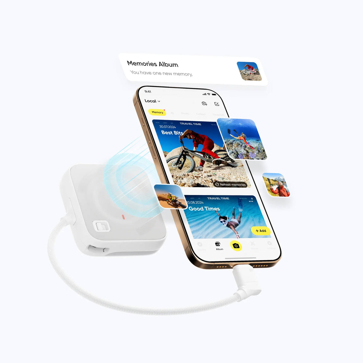 Lector de Tarjetas Insta360 2-in-1 + Case - contenido de la caja