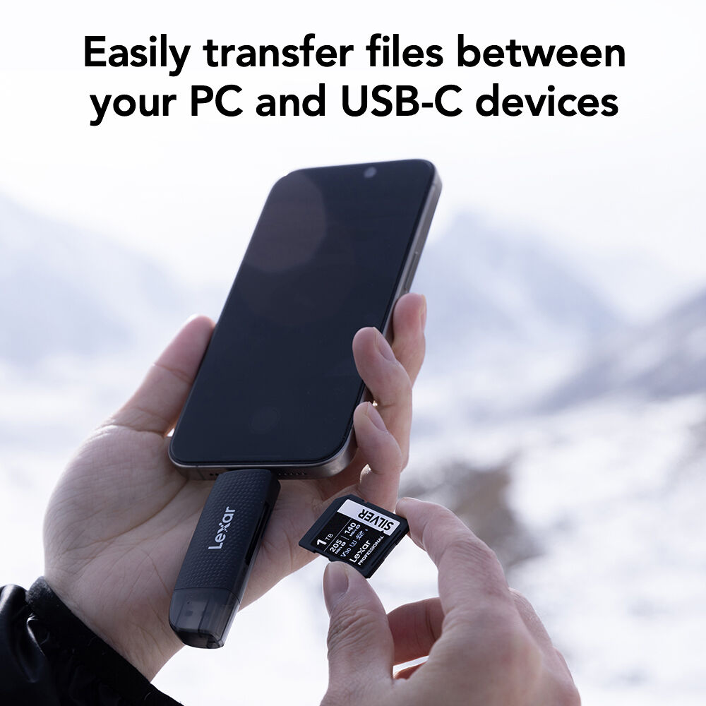 Lector de Tarjetas Lexar Dual-ranuras USB-A/C - contenido de la caja