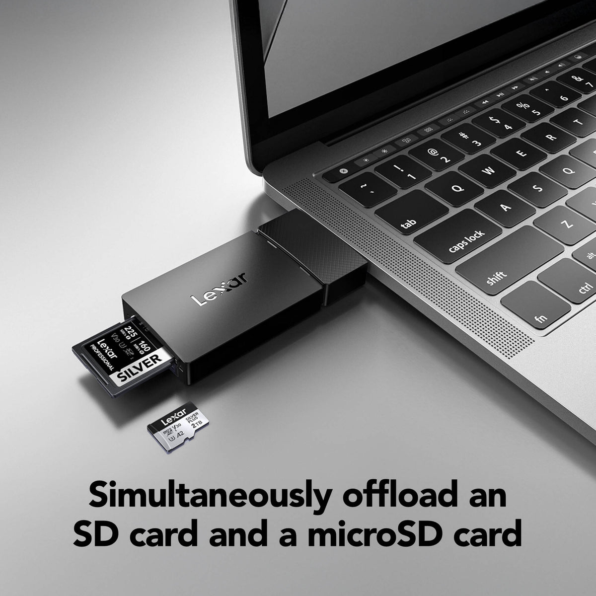 Lector de Tarjetas Lexar microSD/SD - vista trasera