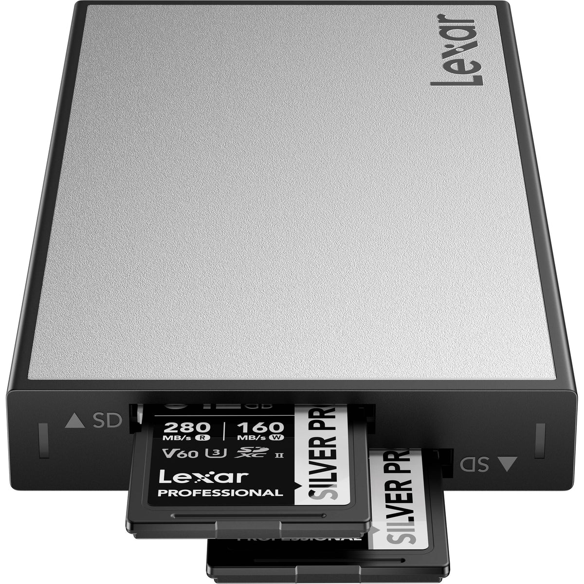 Lector de Tarjetas Lexar Professional Workflow Dual-ranuras UHS-II SD - vista trasera