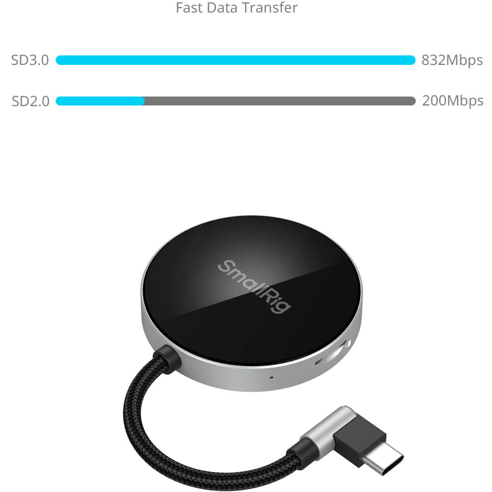 Lector de Tarjetas SmallRig SD 3.0 - vista lateral