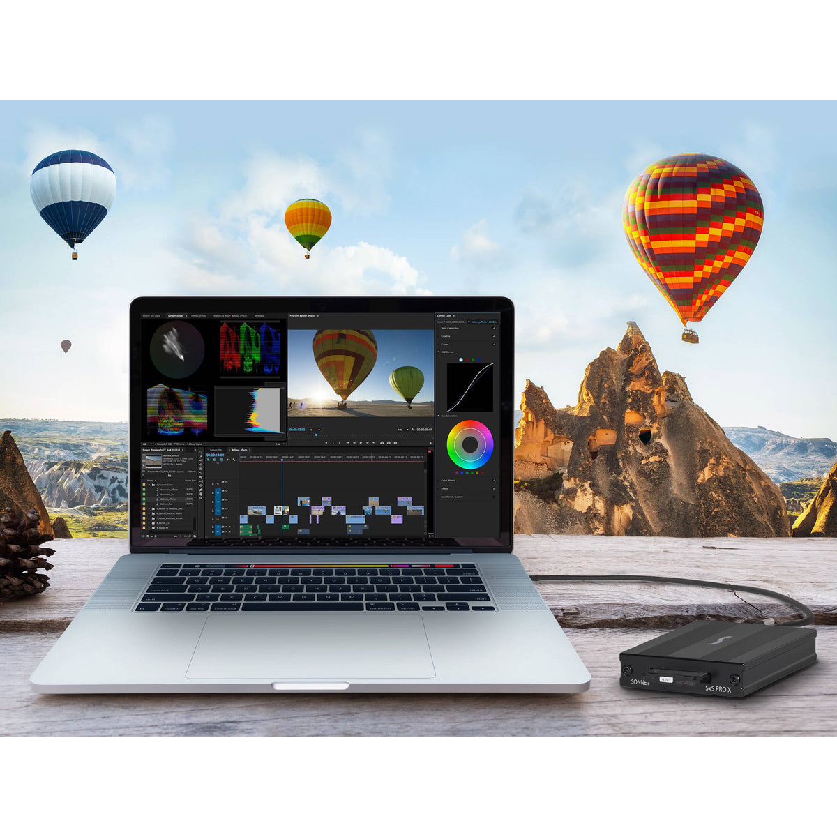 Lector de Tarjetas Sonnet SxS PRO X Thunderbolt 3 Single-ranuras - detalle