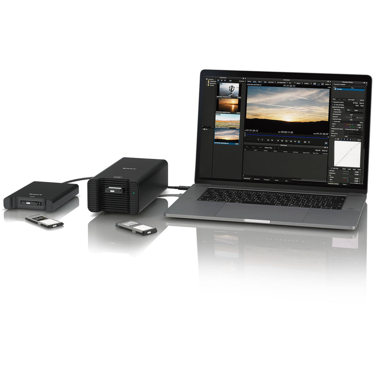 Lector de Tarjetas Sony AXS Memory Thunderbolt - vista lateral