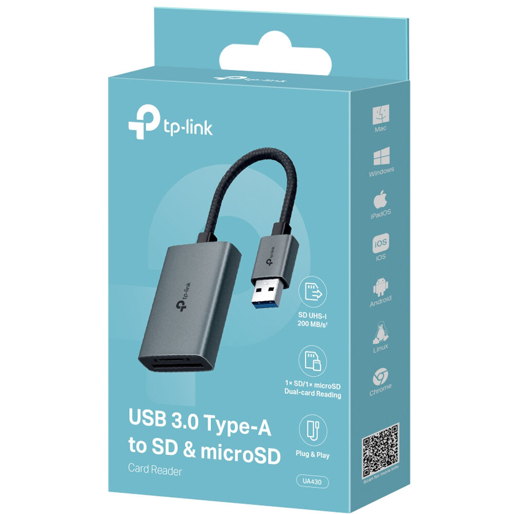 Lector de Tarjetas TP-Link UA430 SD & microSD - vista lateral
