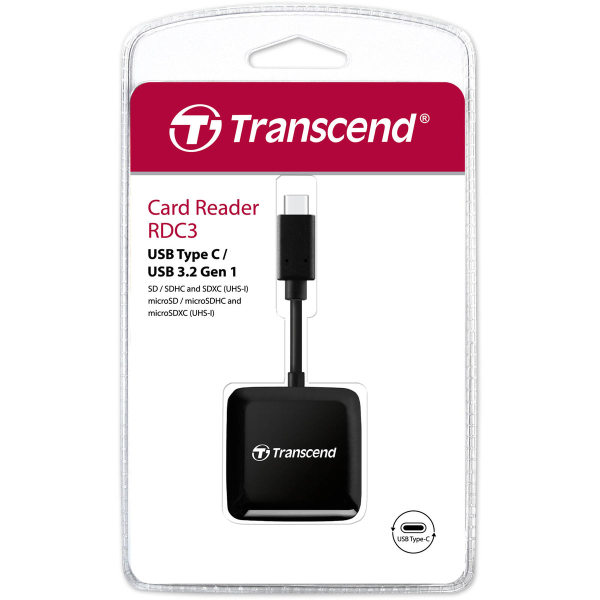 Lector de Tarjetas Transcend RDC3 SDXC y microSDXC - puertos y conexiones