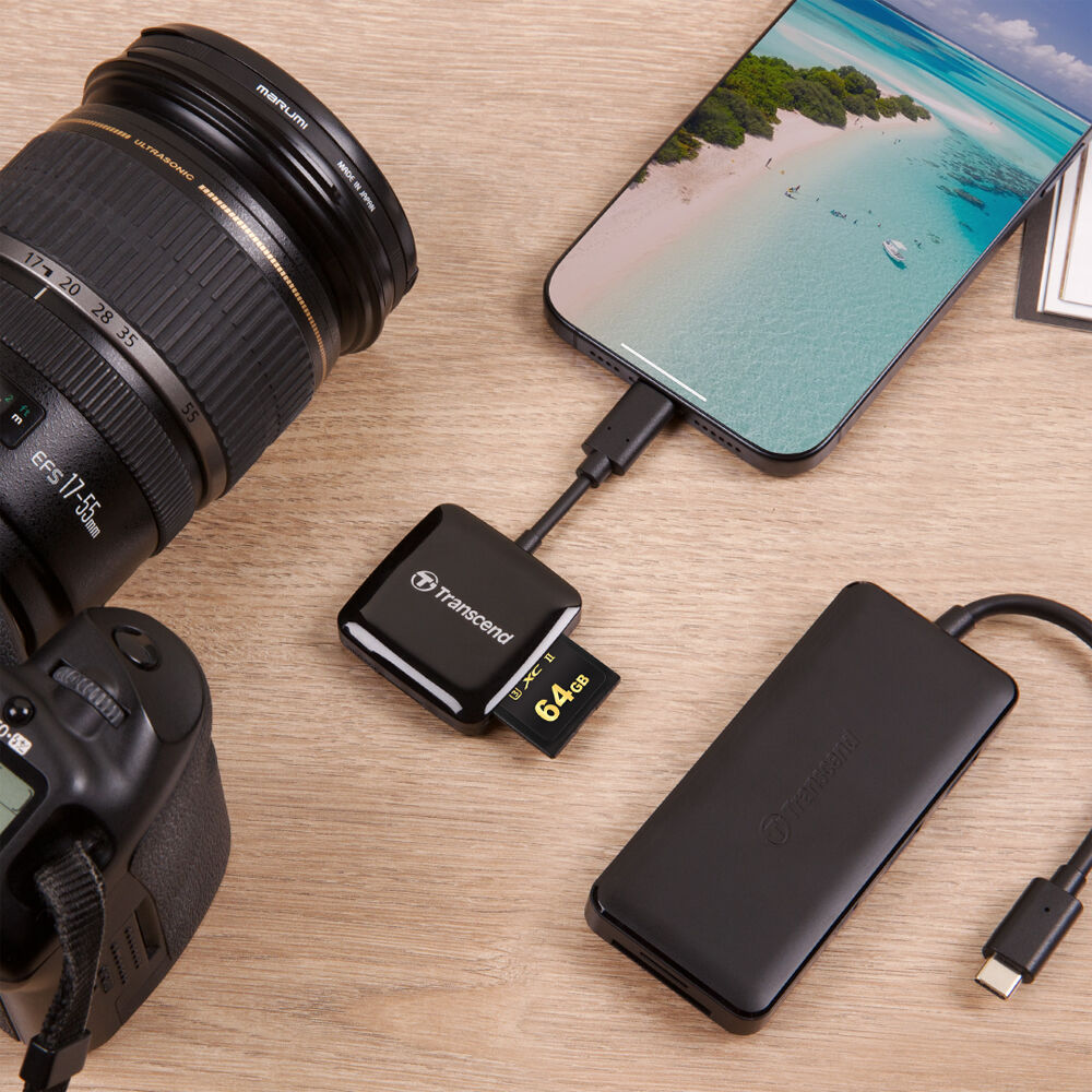 Lector de Tarjetas Transcend RDC3 SDXC y microSDXC - detalle