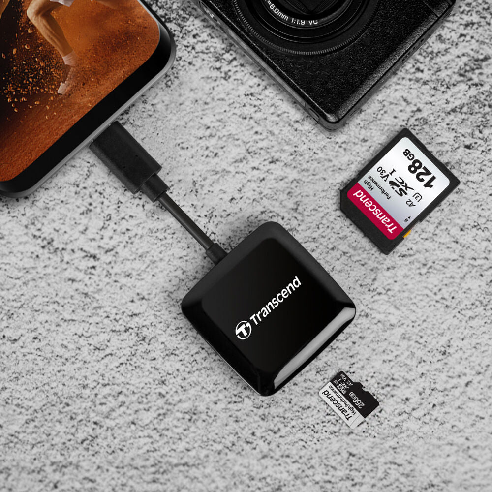 Lector de Tarjetas Transcend RDC3 SDXC y microSDXC - contenido de la caja