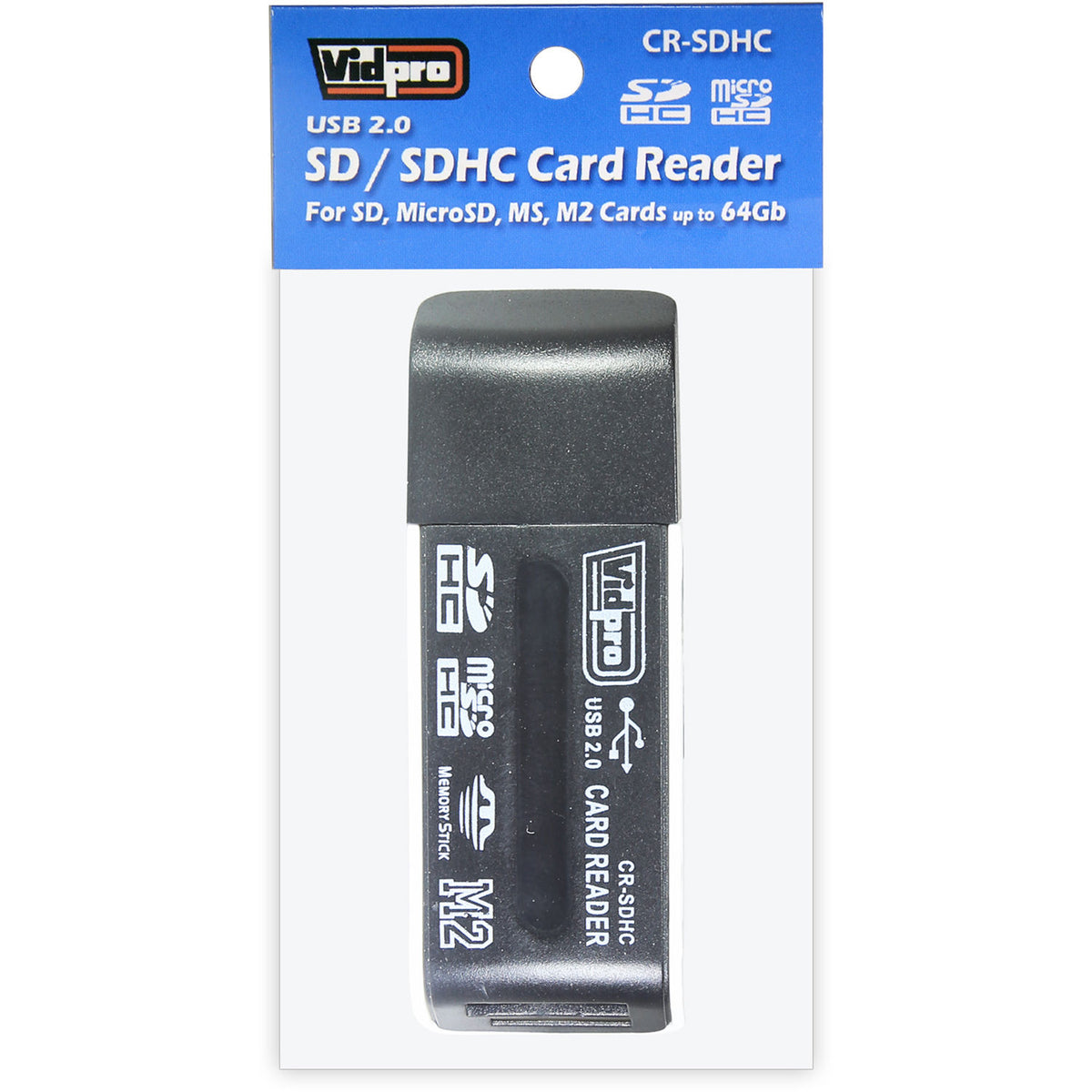 Lector de Tarjetas Vidpro 4-in-1 USB 2.0 - vista frontal