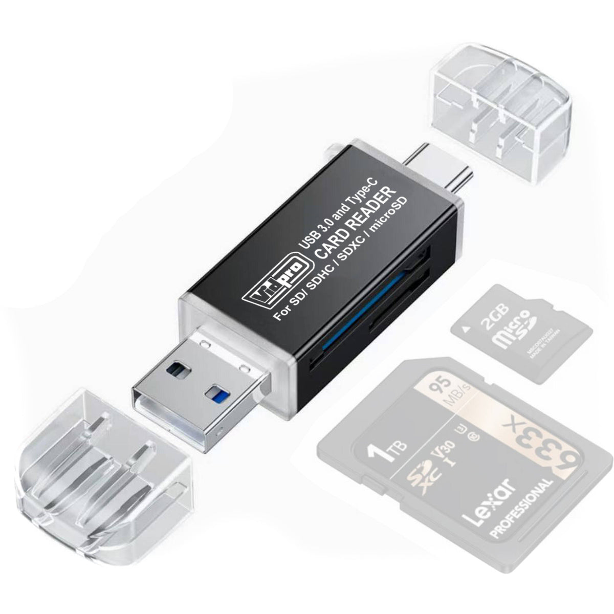Lector de Tarjetas Vidpro CR-TC3 USB 3.0 SD & microSD - vista principal
