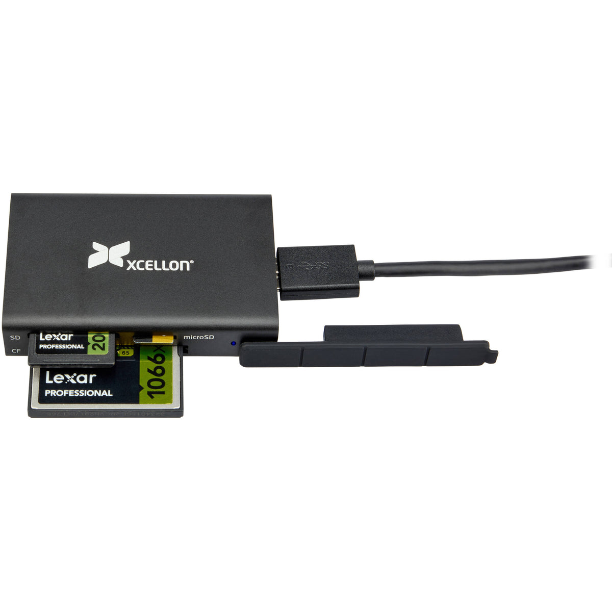 Lector de Tarjetas Xcellon USB Multi - vista trasera