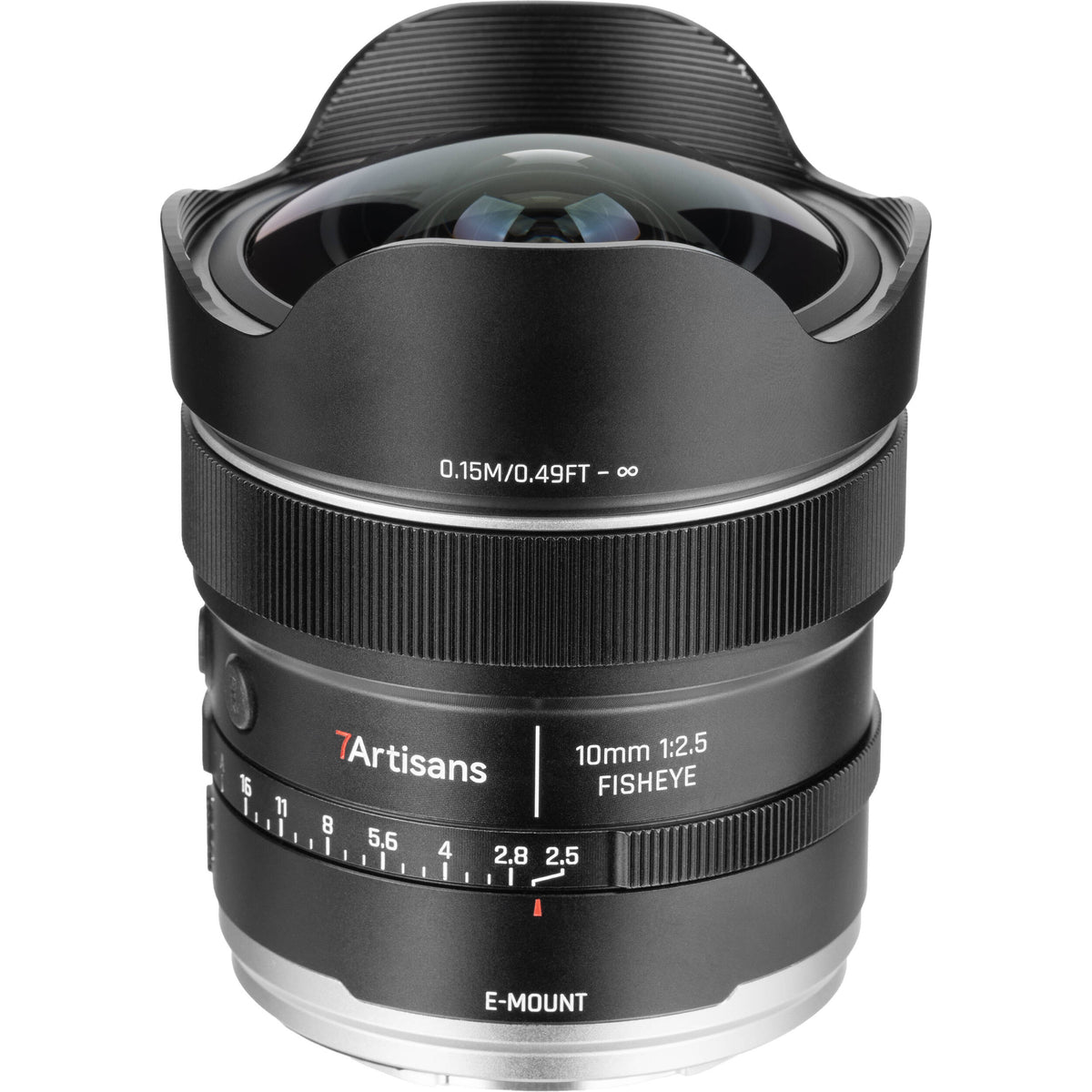 Lente 7Artisans 10mm f/2.5 AF MAX Fisheye - vista principal