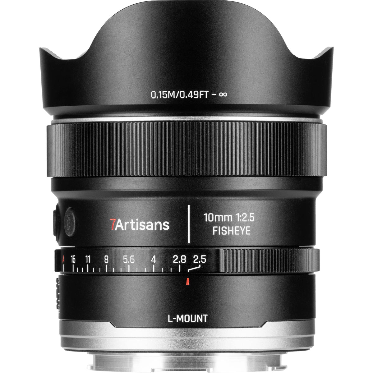 Lente 7Artisans 10mm f/2.5 AF MAX Fisheye - vista trasera