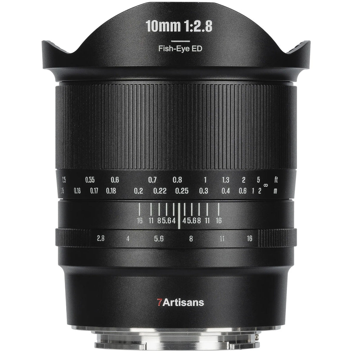 Lente 7Artisans 10mm f/2.8 Mark II - vista frontal